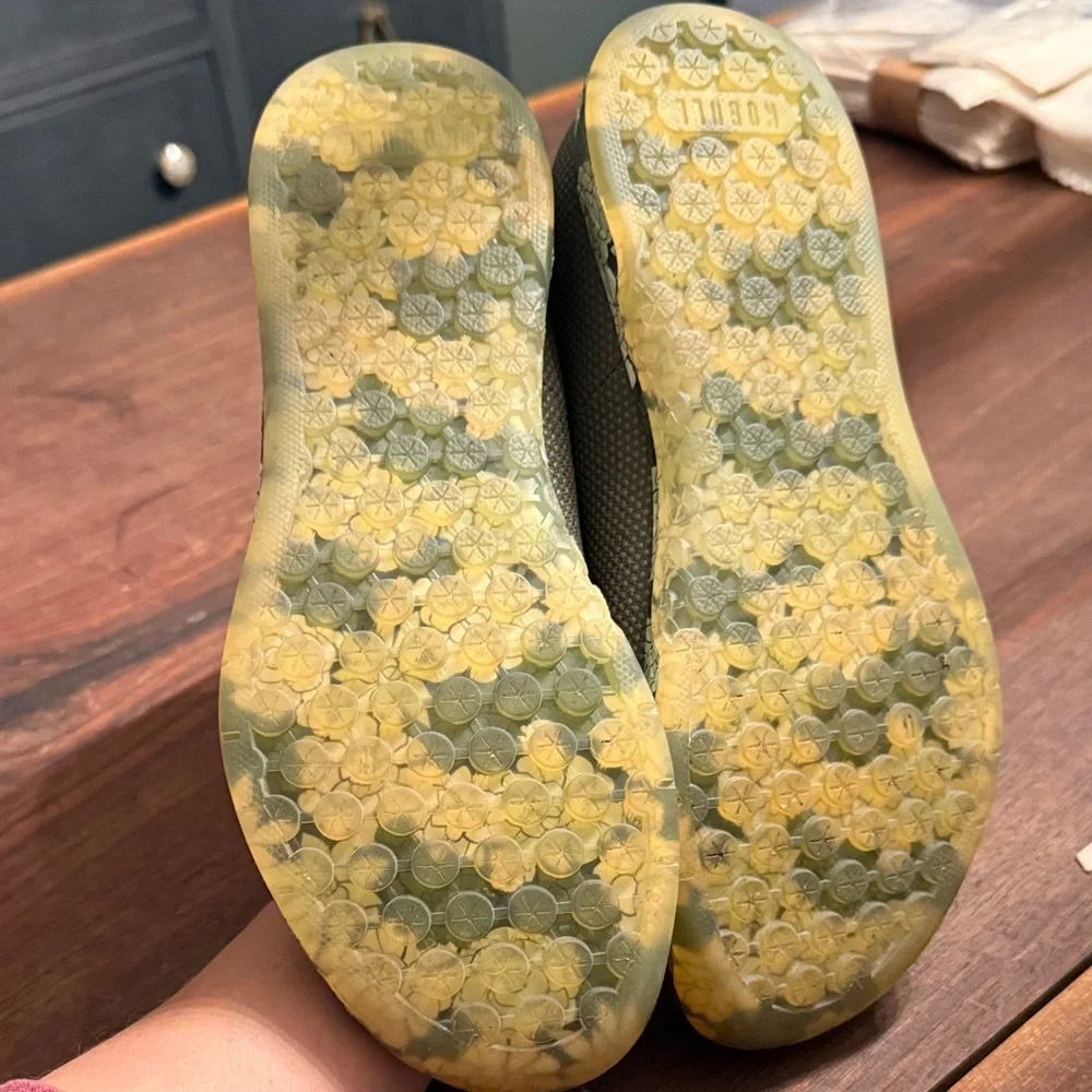 NOBULL Olive High-Top Trainers with Floral Sole - Picture 3 of 5